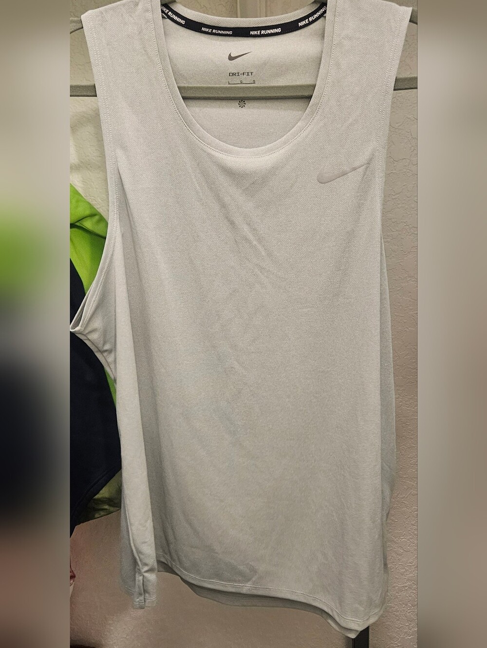 Nike Mens Light Gray Dri-FIT Performance Tank